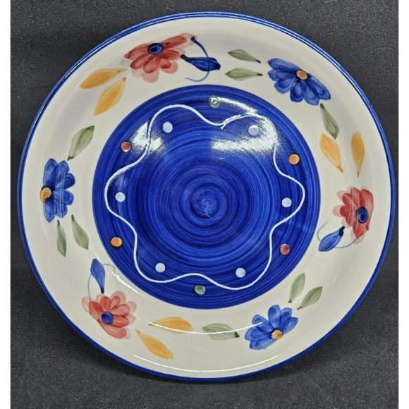 Tabletops Gallery Floral Dots Hand Painted Bowl - Picture 3 of 10